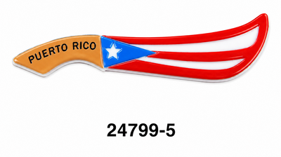 MAGNETO POLYRESINA MACHETE CON BANDERA DE PUERTO RICO