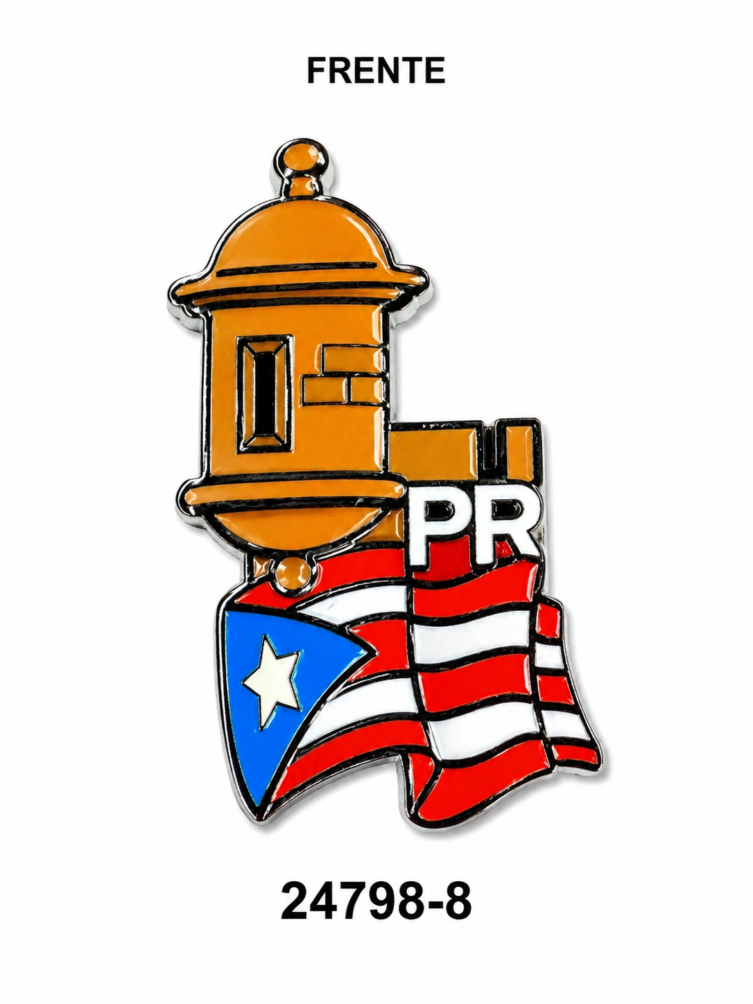 MAGNETO POLYRESINA GARITA CON BANDERA DE PUERTO RICO