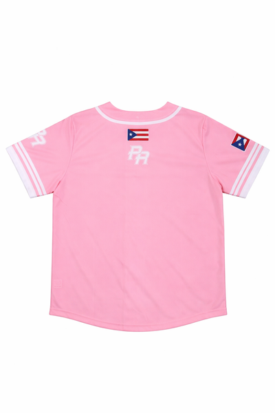 PUERTO RICO BASEBALL PINK JERSEY - ADULT SIZE