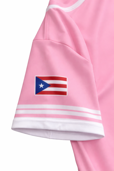 PUERTO RICO BASEBALL PINK JERSEY - ADULT SIZE