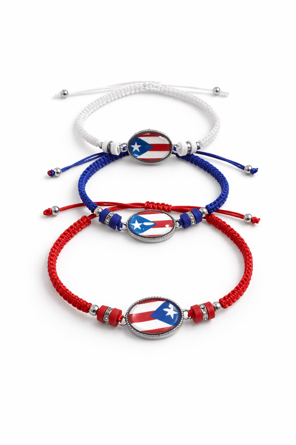 PULSERA CON BANDERA DE PUERTO RICO (AJUSTABLE) BL-9118PR