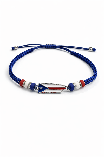 PULSERA CON BANDERA DE PUERTO RICO (AJUSTABLE) PBR1217
