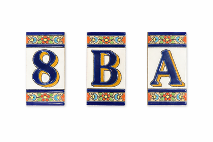 NUMBERS & LETTERS CERAMIC TILES FOR HOME ADDRESS - NUMEROS Y LETRAS PARA DIRRECCION RESIDENCIAL (APROX 3” x 2”).
