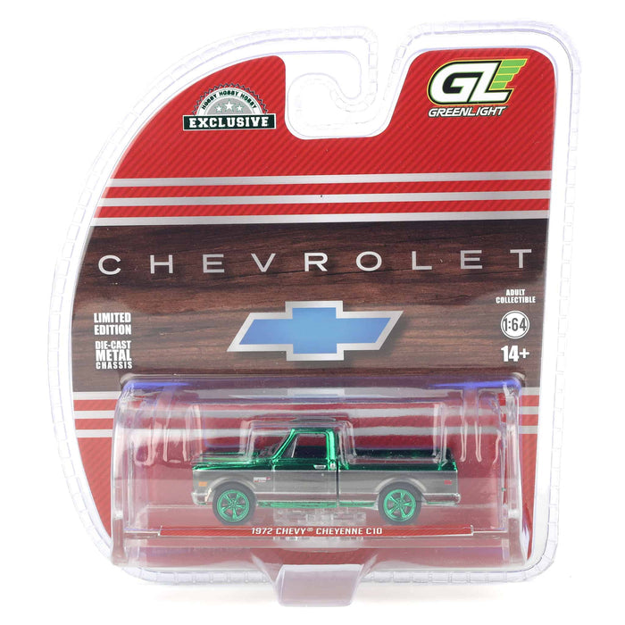 1/64 1972 CHEVROLET CHEYENNE C10 (CHASE GREEN VARIATION) - GREENLIGHT