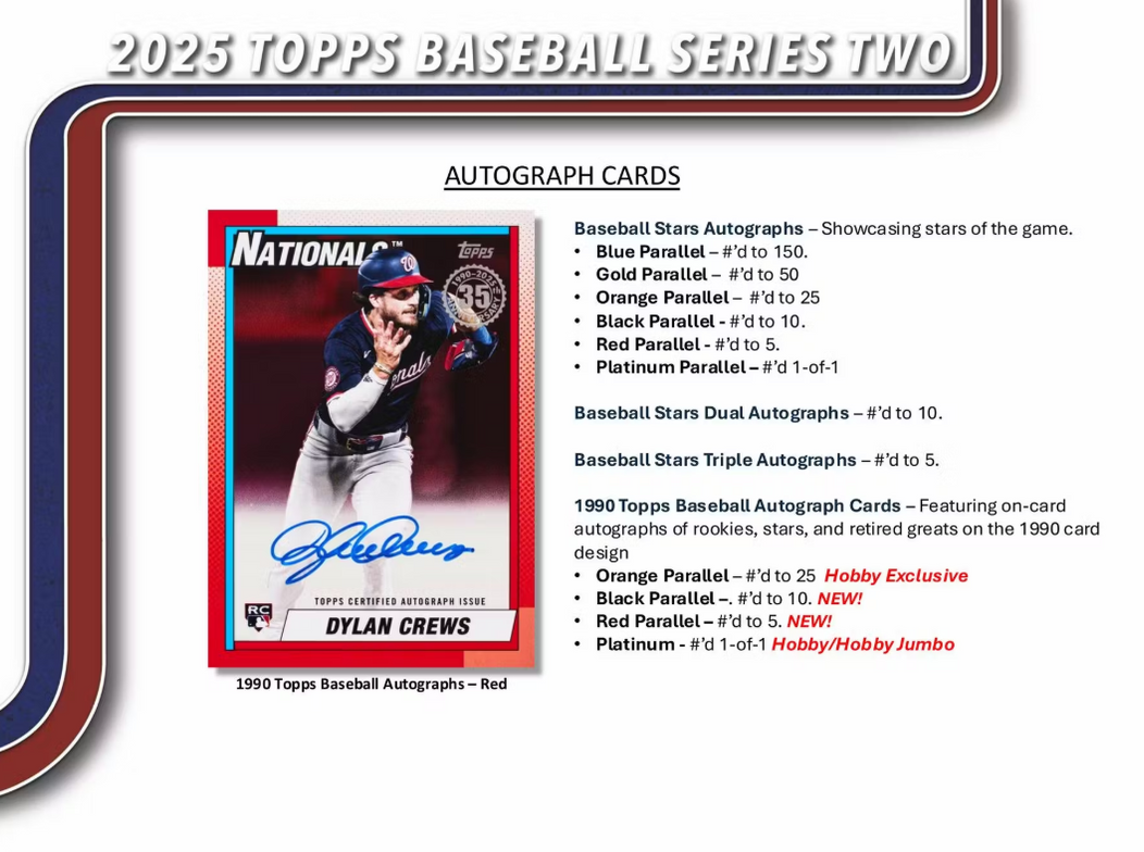 2025 TOPPS BASEBALL SERIES 2 SEALED BOX.