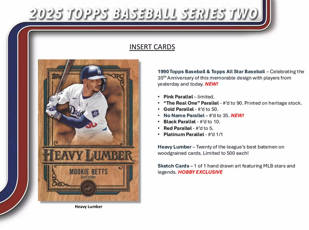 2025 TOPPS BASEBALL SERIES 2 SEALED BOX.