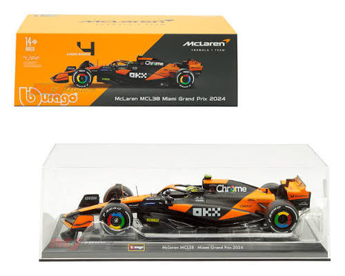 1/24 MCLAREN MCL38 MIAMI GRAMD PRIX LAMDO NORRIS 4 - BURAGO