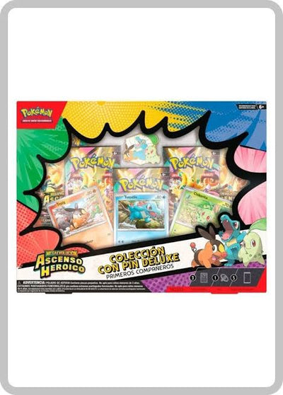 MEGA EVOLUTION ASCENDED HEROES FIRST PARTNER DELUXE PIN COLLECTION “SPANISH VERSION” - MEGA EVOLUCIÓN ASCENSO HEROICO