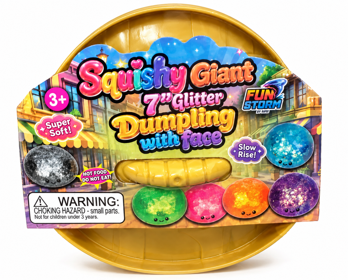 7” GIANT GLITTER SQUISHY DUMPLING