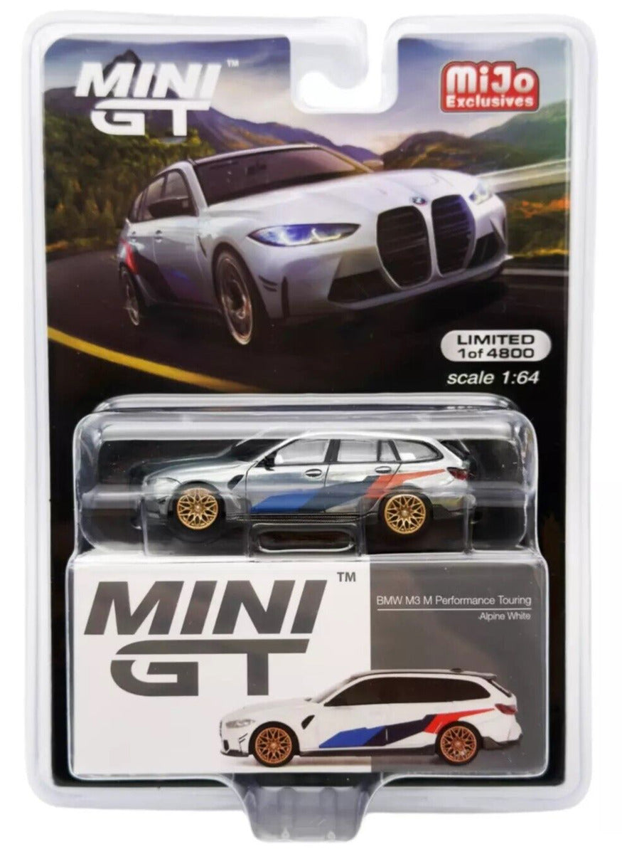 (1/64 BMW M3 M PERFORMANCE TOURING “ALPINE WHITE” (CHASE “RAW”) - MINI GT