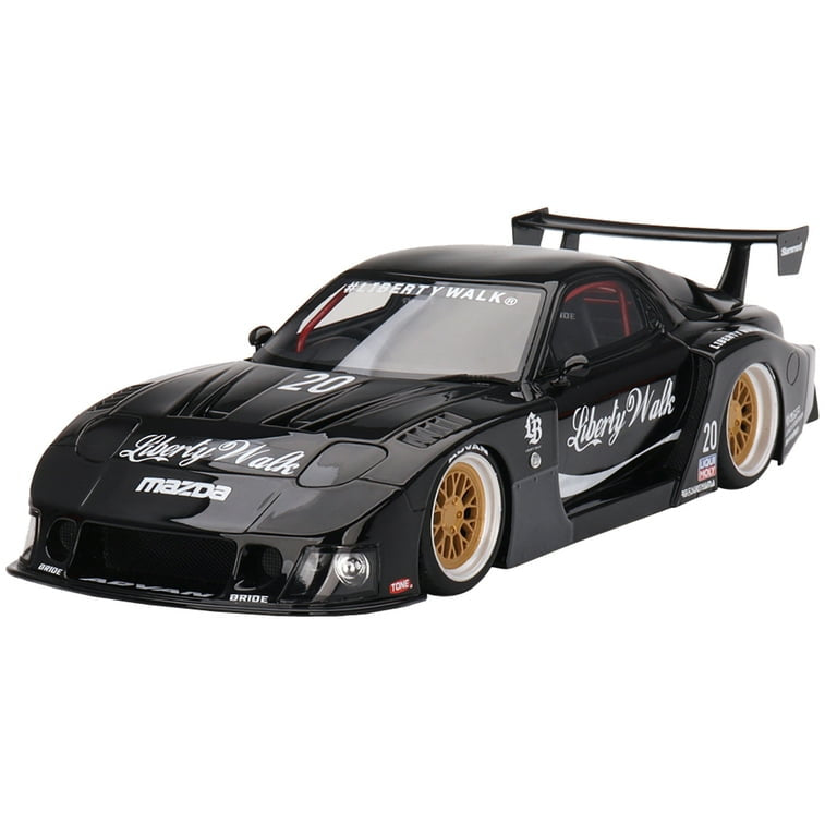 1/64 MAZDA RX-7 LB-SUPER SILHOUETTE LIBERTY WALK BLACK - MINI GT