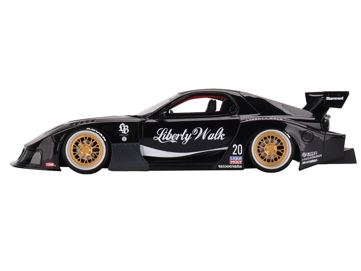 1/64 MAZDA RX-7 LB-SUPER SILHOUETTE LIBERTY WALK BLACK - MINI GT