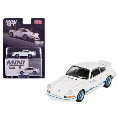 1/64 PORSCHE 911 CARRERA ES 2.7 GRAND PRIX WHITE WITH/BLUE LIVERY - MINI GT