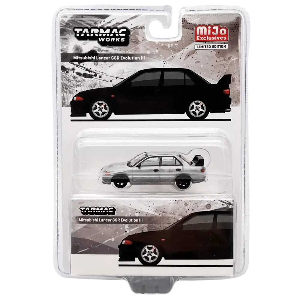 1/64 MITSUBISHI LANCER EVOLUTION lll BLACK (CHASE “RAW”) - TARMACWORKS