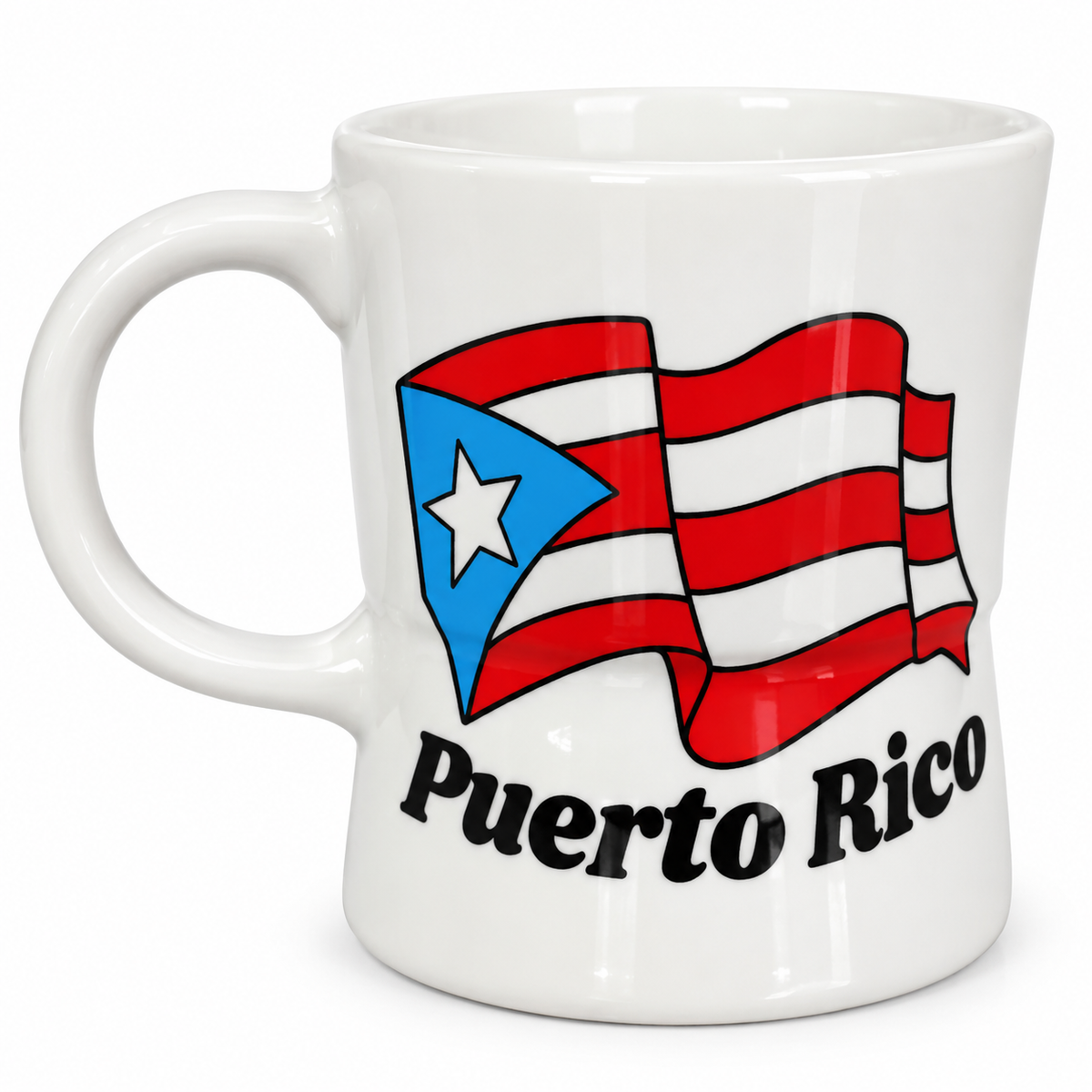 TAZA CON FORMA DE GRECA DISEÑO DE PUERTO RICO