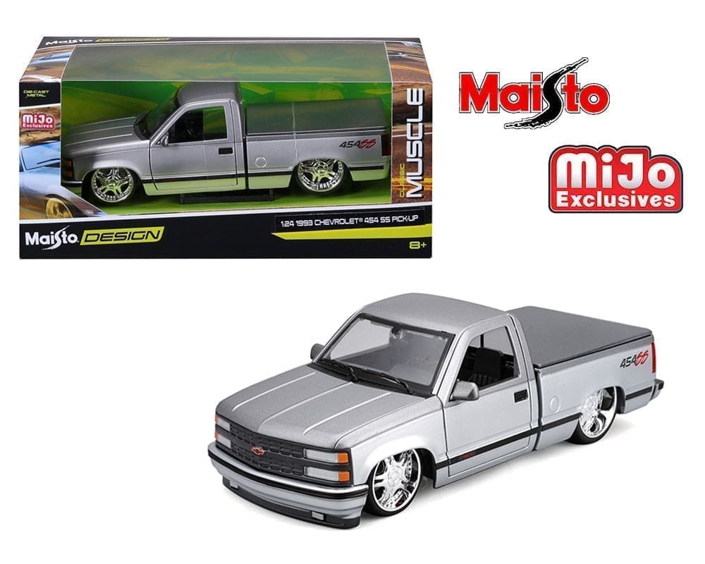 1/24 1993 CHEVROLET 454 SS PICK UP SILVER - MAISTO