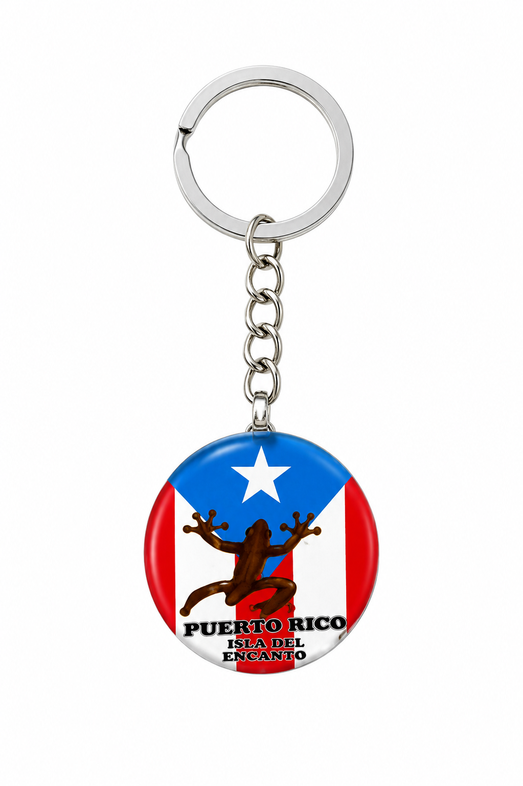 LLAVERO DE PUERTO RICO REDONDO DE CRISTAL - LL-DP-02-02