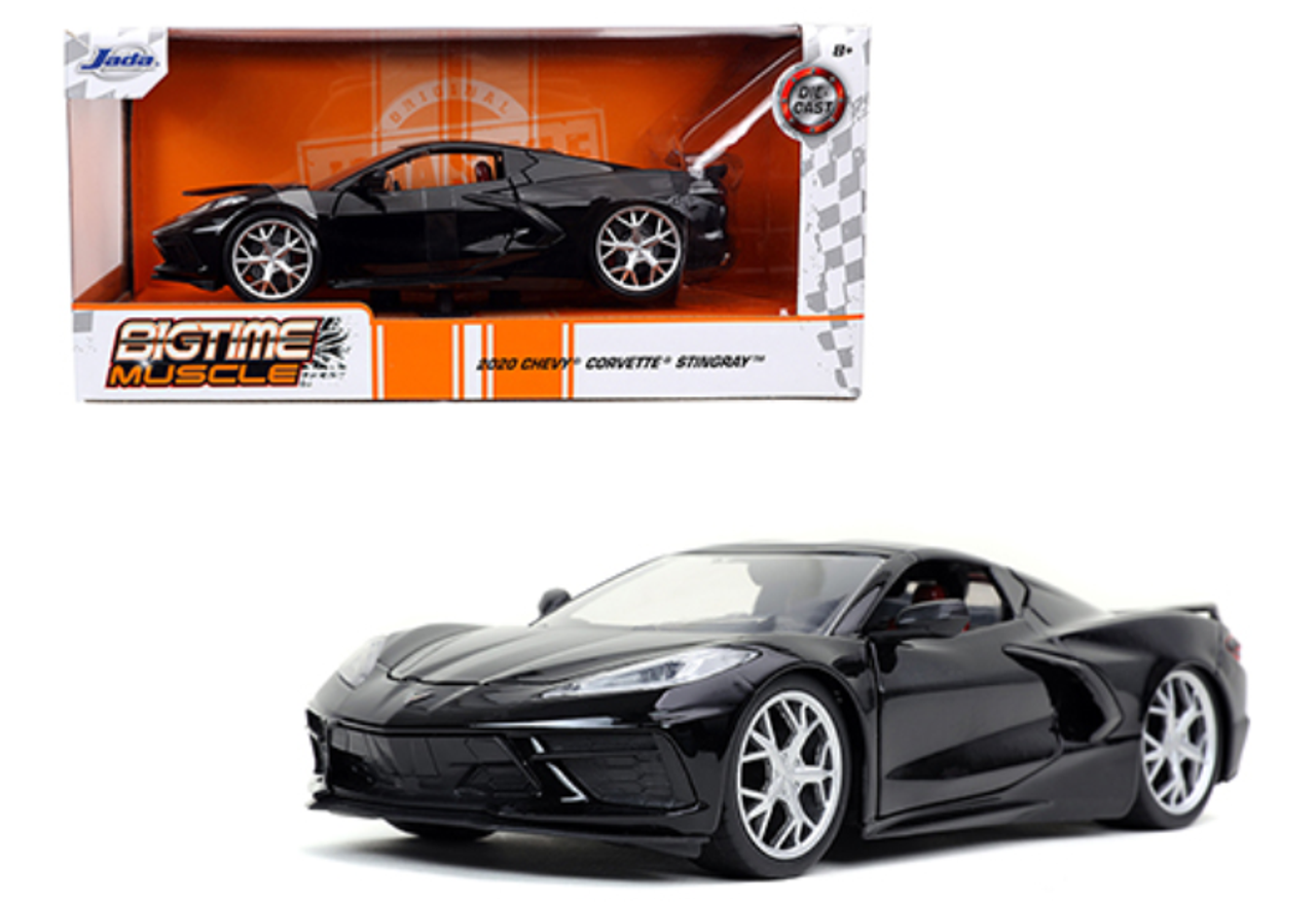 1/24 2020 CHEVY CORVETTE STINGRAY BLACK - MUSCLE TIME