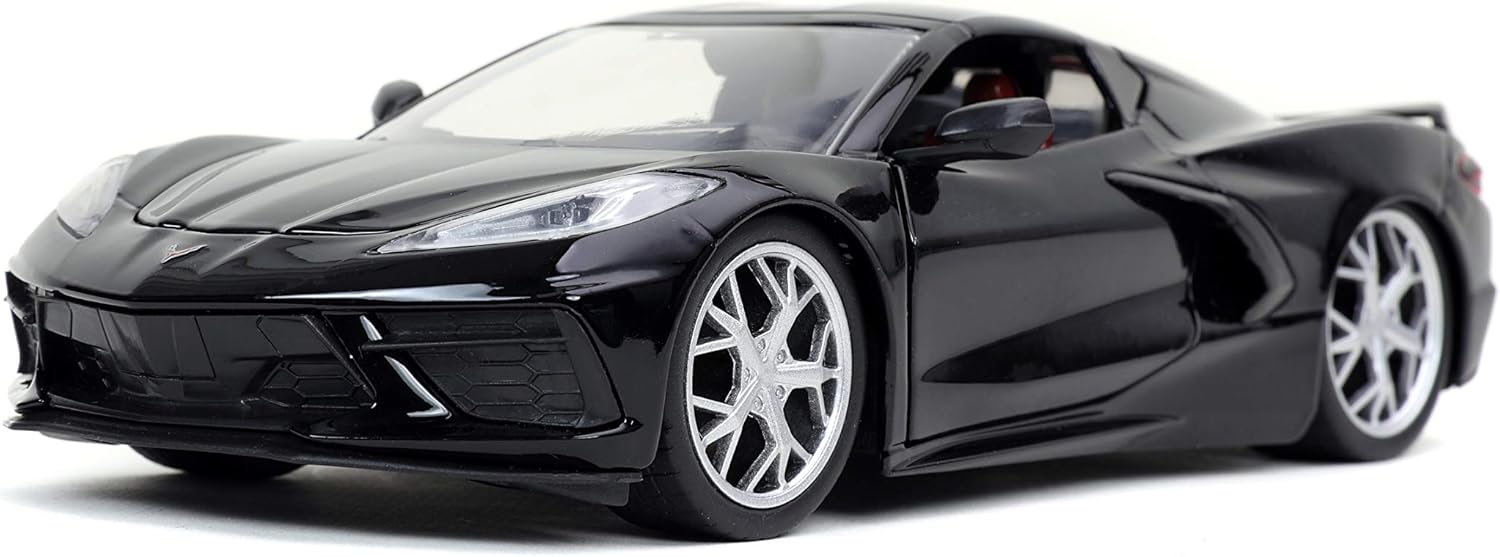 1/24 2020 CHEVY CORVETTE STINGRAY BLACK - MUSCLE TIME