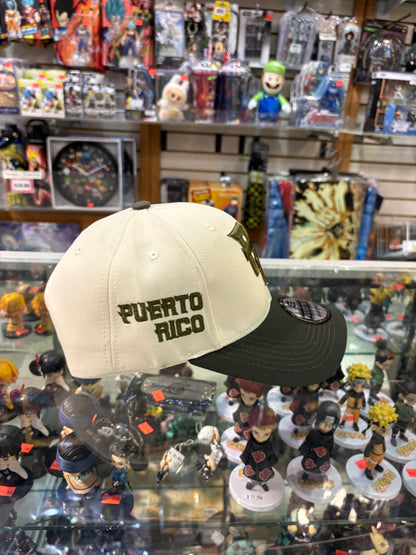 PUERTO RICO OLIVE GREEN WITH BEIGE HAT