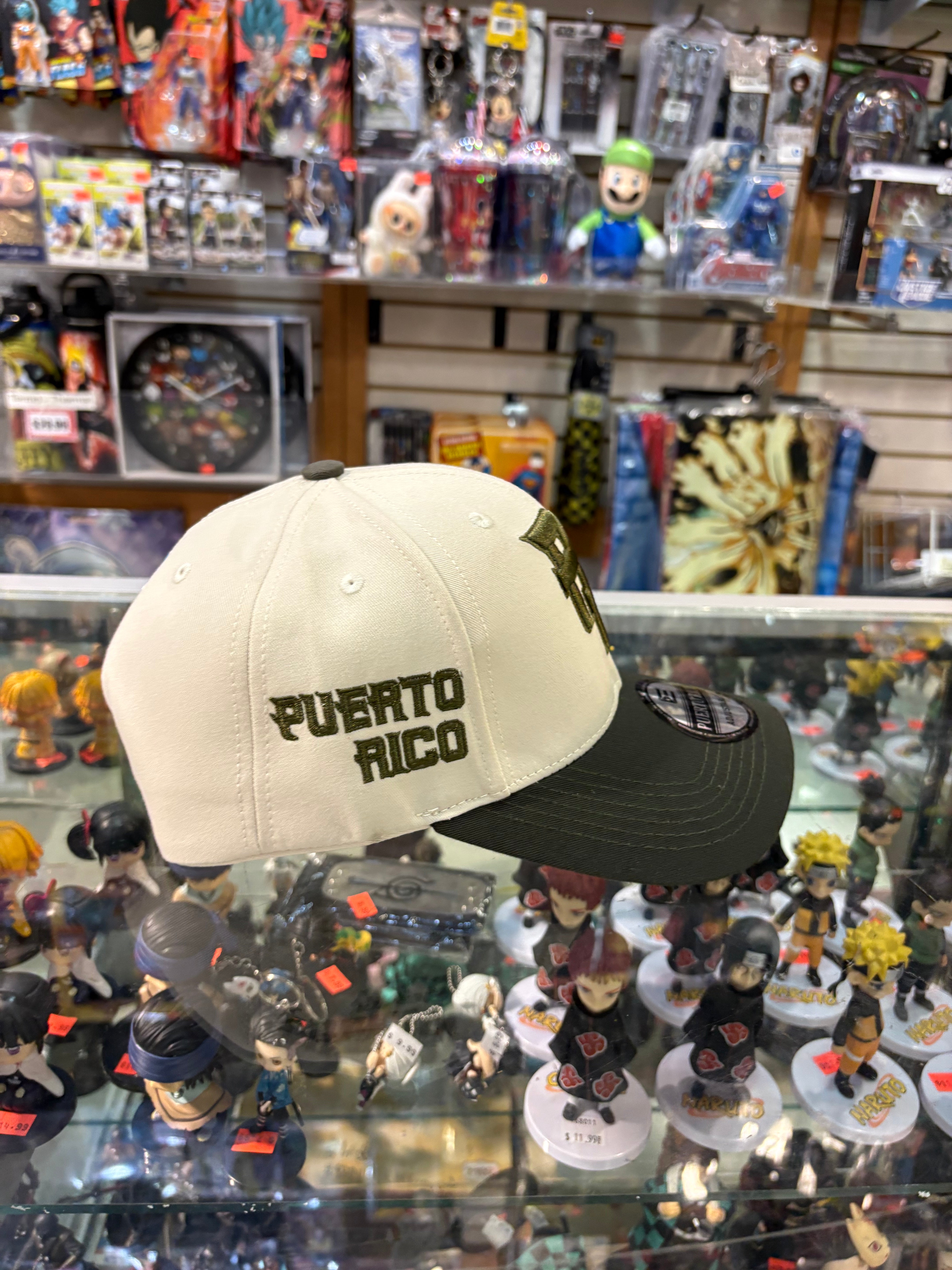 PUERTO RICO OLIVE GREEN WITH BEIGE HAT
