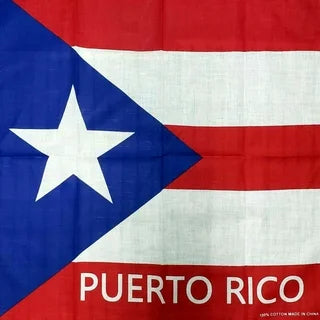 PUERTO RICO FLAG HANDKERCHIEF - PAÑUELO BANDERA DE PUERTO RICO - BANDANA (WITH PUERTO RICO NAME)