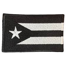 PARCHO BANDERA DE PUERTO RICO (BLACK & WHITE)