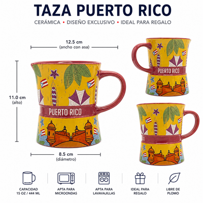 TAZA  GRECA/ROSA MORRO Y TABLAS DE SURF