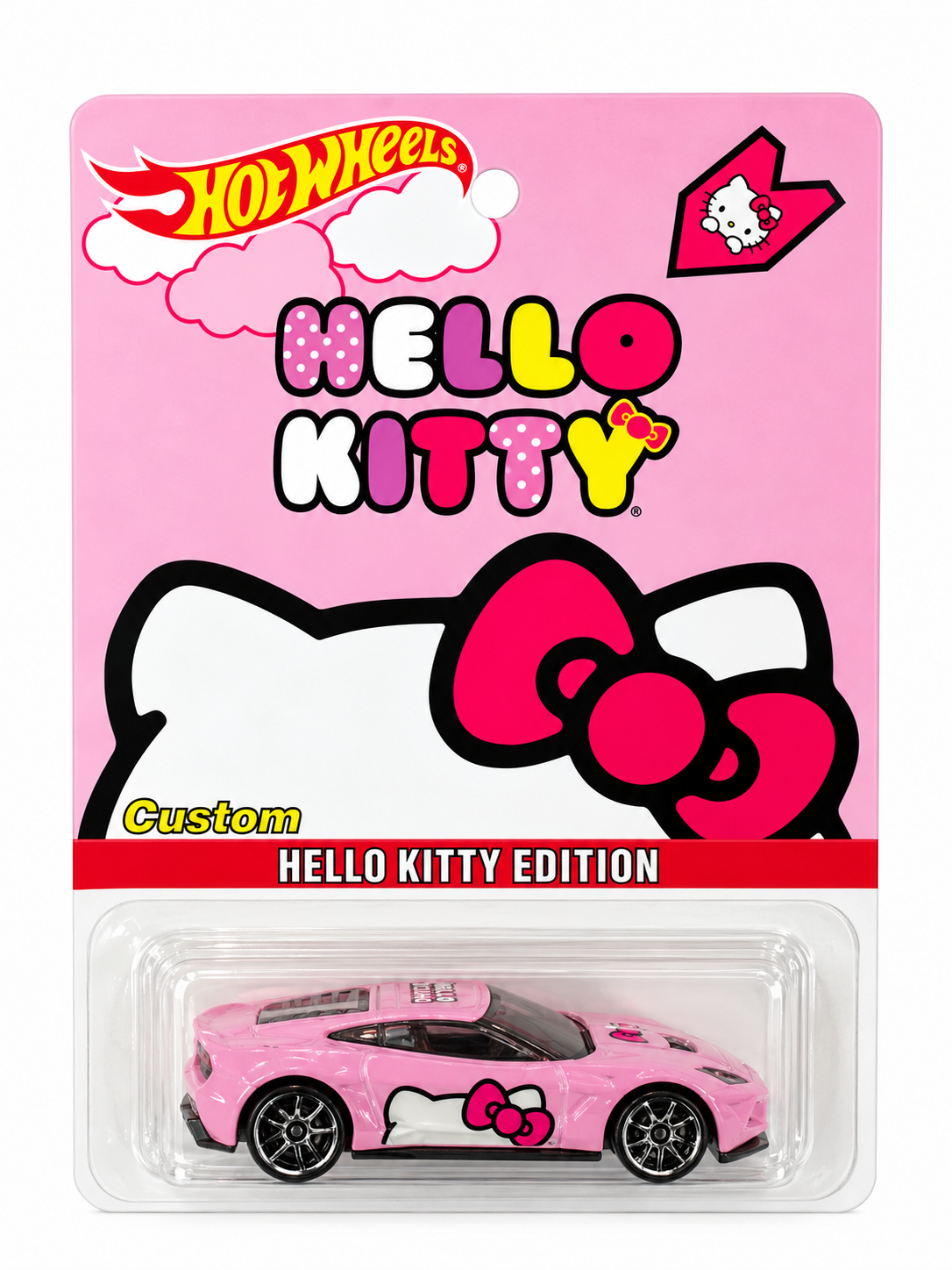 1/64 CORVETTE C7 Z06 HELLO KITTY CUSTOM HOT WHEELS