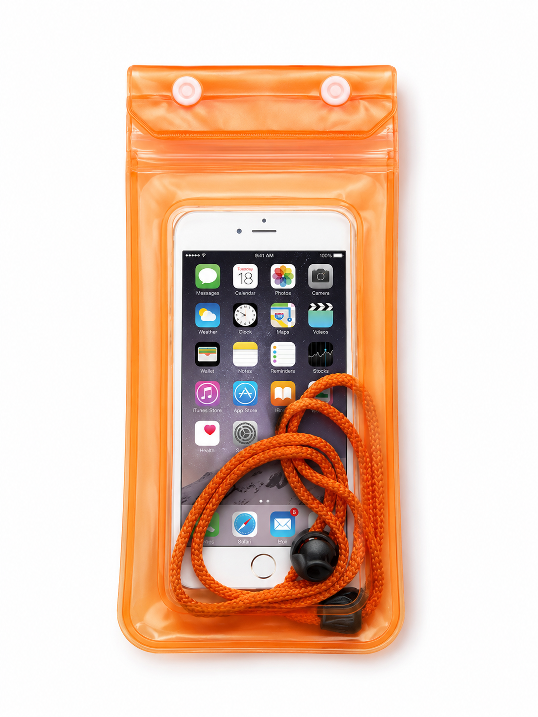 PROTECTOR DE CELULAR A PRUEBA DE AGUA CON BOTONES Y SLIP CLOSE -   CELLPHONE WATERPROOF BOTONES Y SLIP CLOSE POUCH WITH FLOATING CUSHION