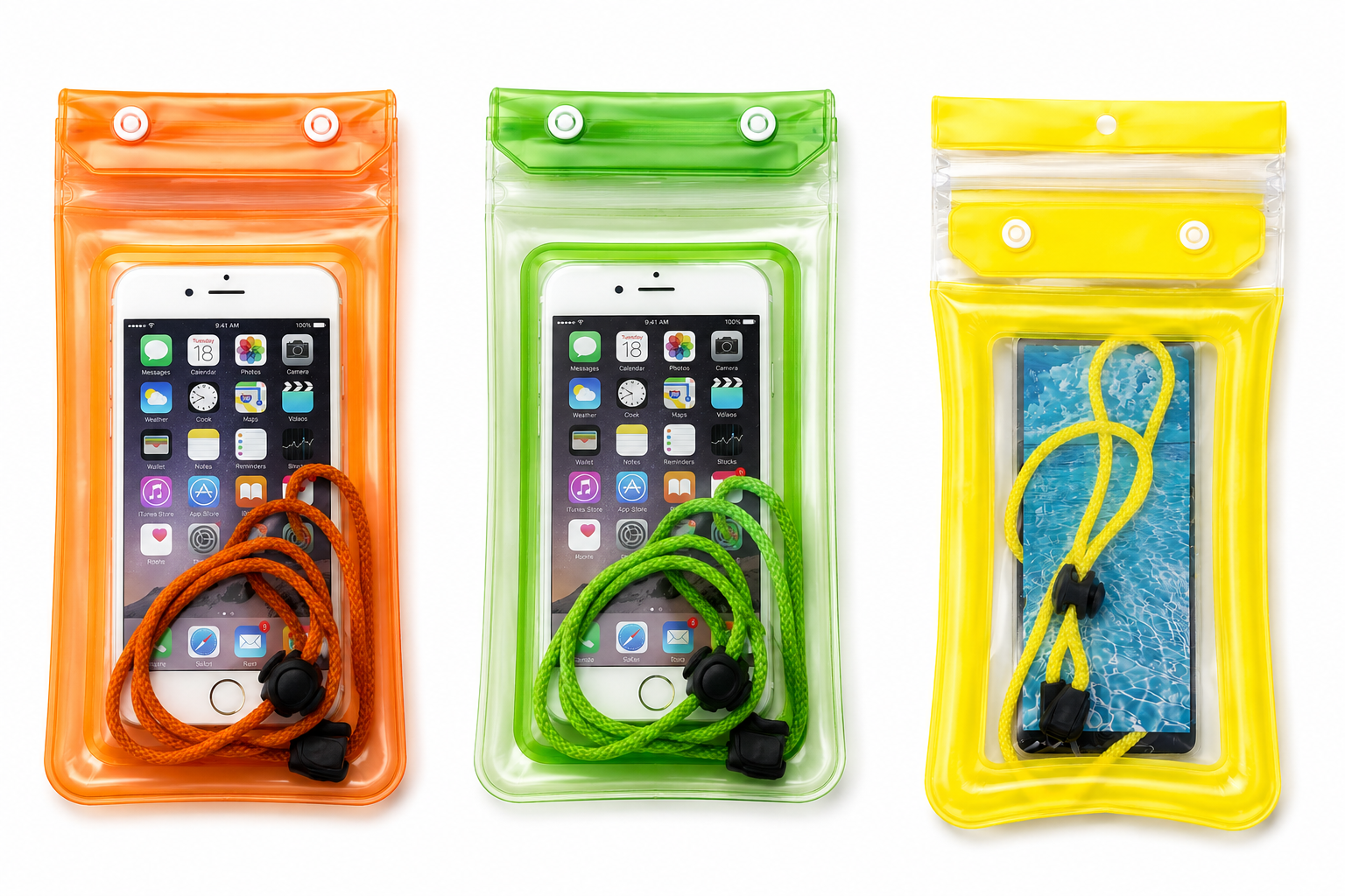 PROTECTOR DE CELULAR A PRUEBA DE AGUA CON BOTONES Y SLIP CLOSE -   CELLPHONE WATERPROOF BOTONES Y SLIP CLOSE POUCH WITH FLOATING CUSHION