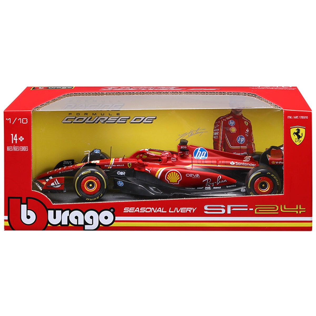 1/18 SEASONAL LIVERY (2024) SF-24 - FORMULA 1 - BURAGO