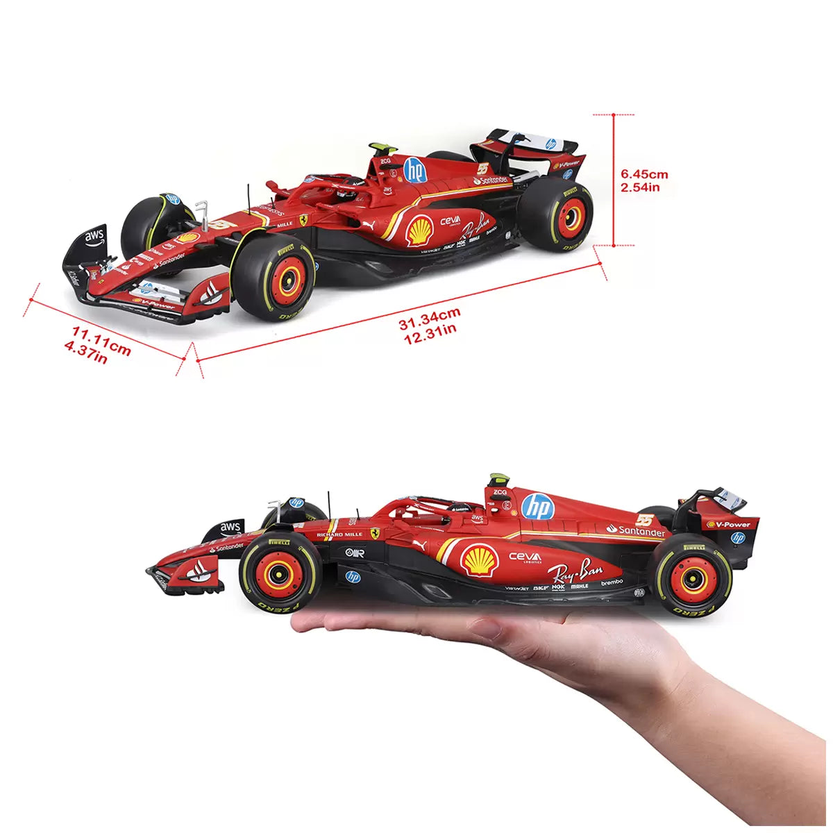 1/18 SEASONAL LIVERY (2024) SF-24 - FORMULA 1 - BURAGO