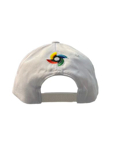 GORRA DE PUERTO RICO - 
BLANCA CON LETRAS ROJAS Y AZUL