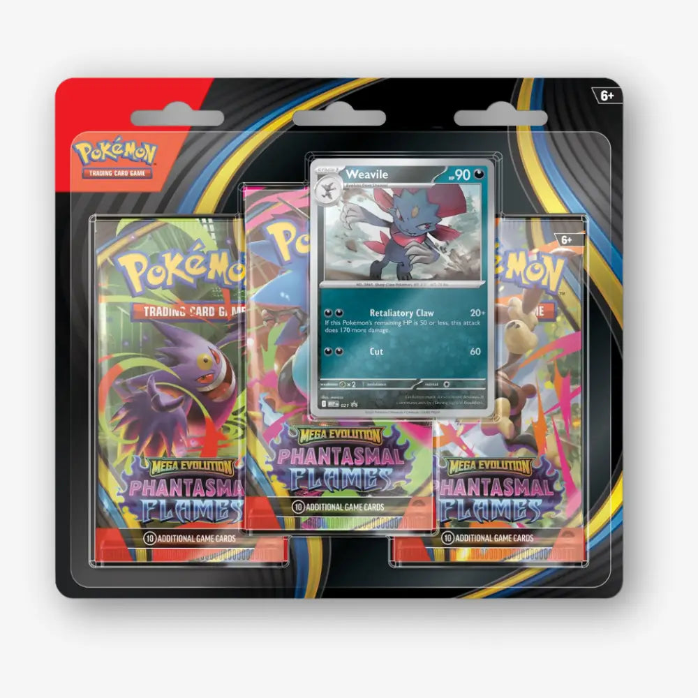 MEGA EVOLUTION PHANTASMAL FLAMES 3 PACK BLISTER - POKÉMON