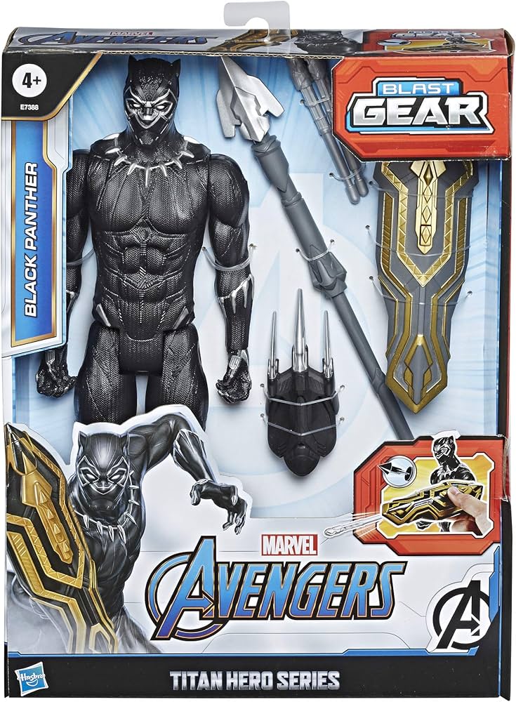BLACK PANTHER BLAST GEAR TITAN HEROES SERIES ACTION FIGURE - MARVEL