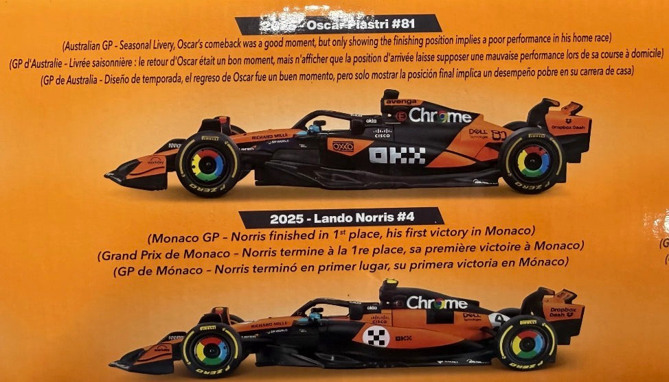 1/43 MCLAREN FORMULA 1 TEAM 6 PACK ALL NEW STYLES RACING COURSE - BURAGO