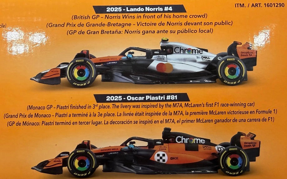 1/43 MCLAREN FORMULA 1 TEAM 6 PACK ALL NEW STYLES RACING COURSE - BURAGO