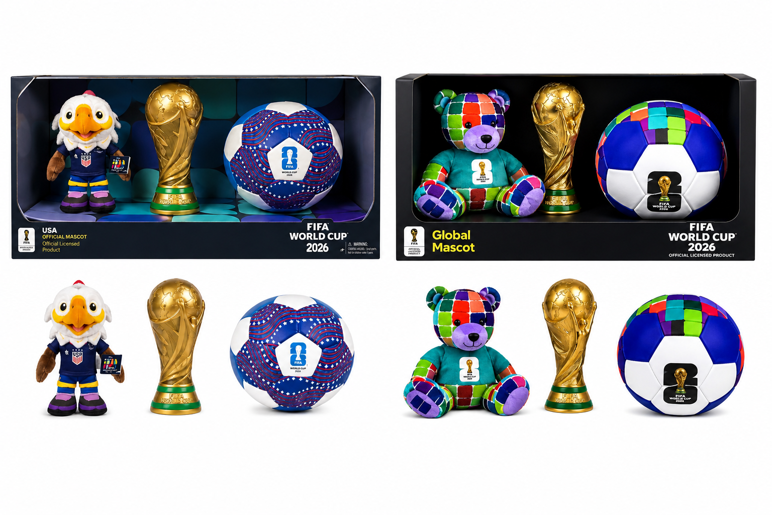 2026 FIFA WORLD CUP 3 PLUSH SET (BEAR/EAGLE)