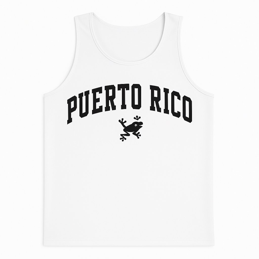 PUERTO RICO WHITE TANK TOP / CAMISA DE PUERTO RICO BLANCA