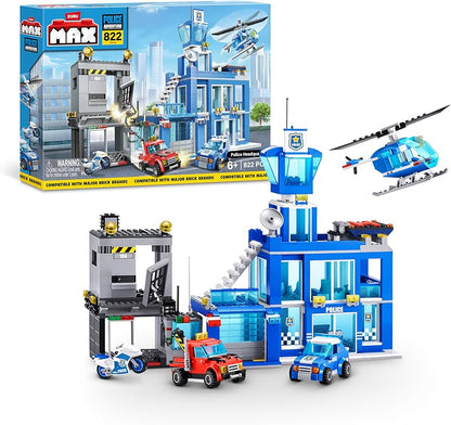 POLICE HEADQUARTERS  822 PCS ADVENTURE BUILDING BLOCK SET - ZURU MAX
