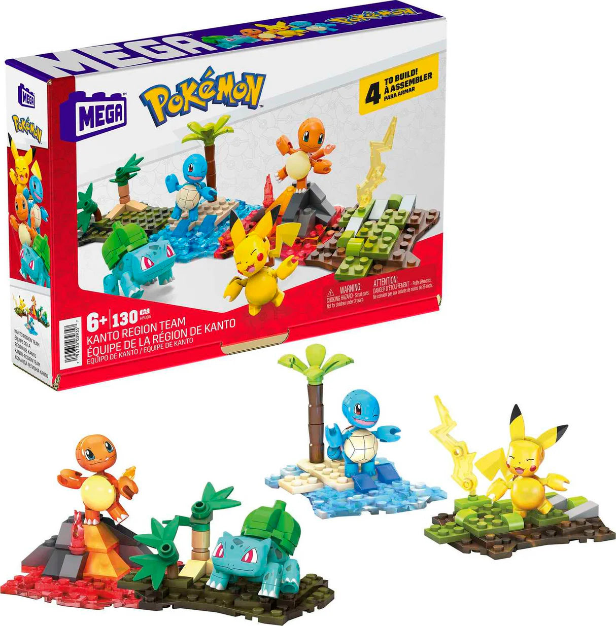 KANTO REGION TEAM BUILDING SET - POKÉMON MEGA