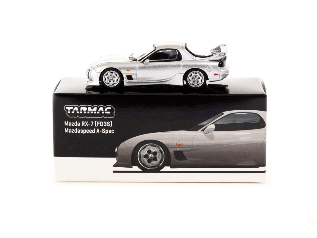 1/64 MAZDA RX-7 (FD3S) MAZDA SPPED A-SPEC SILVER STONE METALLIC - TARMAC WORK