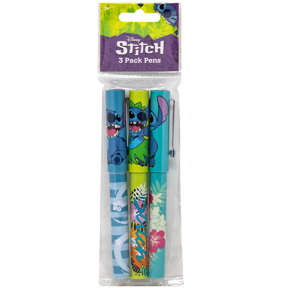STITCH 3 PACK PENS IN POLY BAG - DISNEY