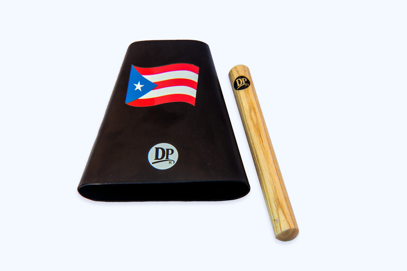 BLACK COWBELL 5" WITH PUERTO RICO FLAG