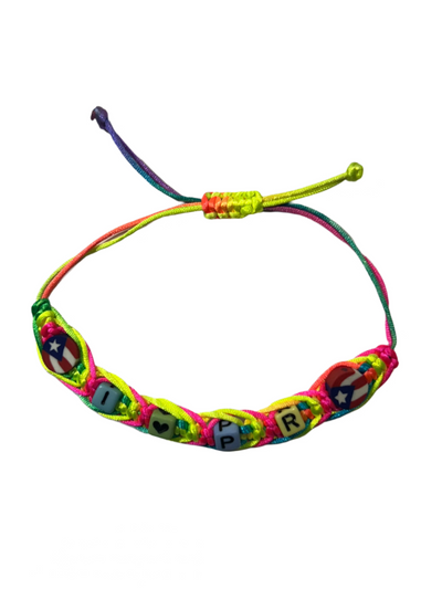 PULSERA DE PUERTO RICO (I LOVE PR) AJUSTABLE