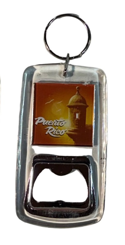 LLAVERO ABRE BOTELLA CUADRADO PUERTO RICO
