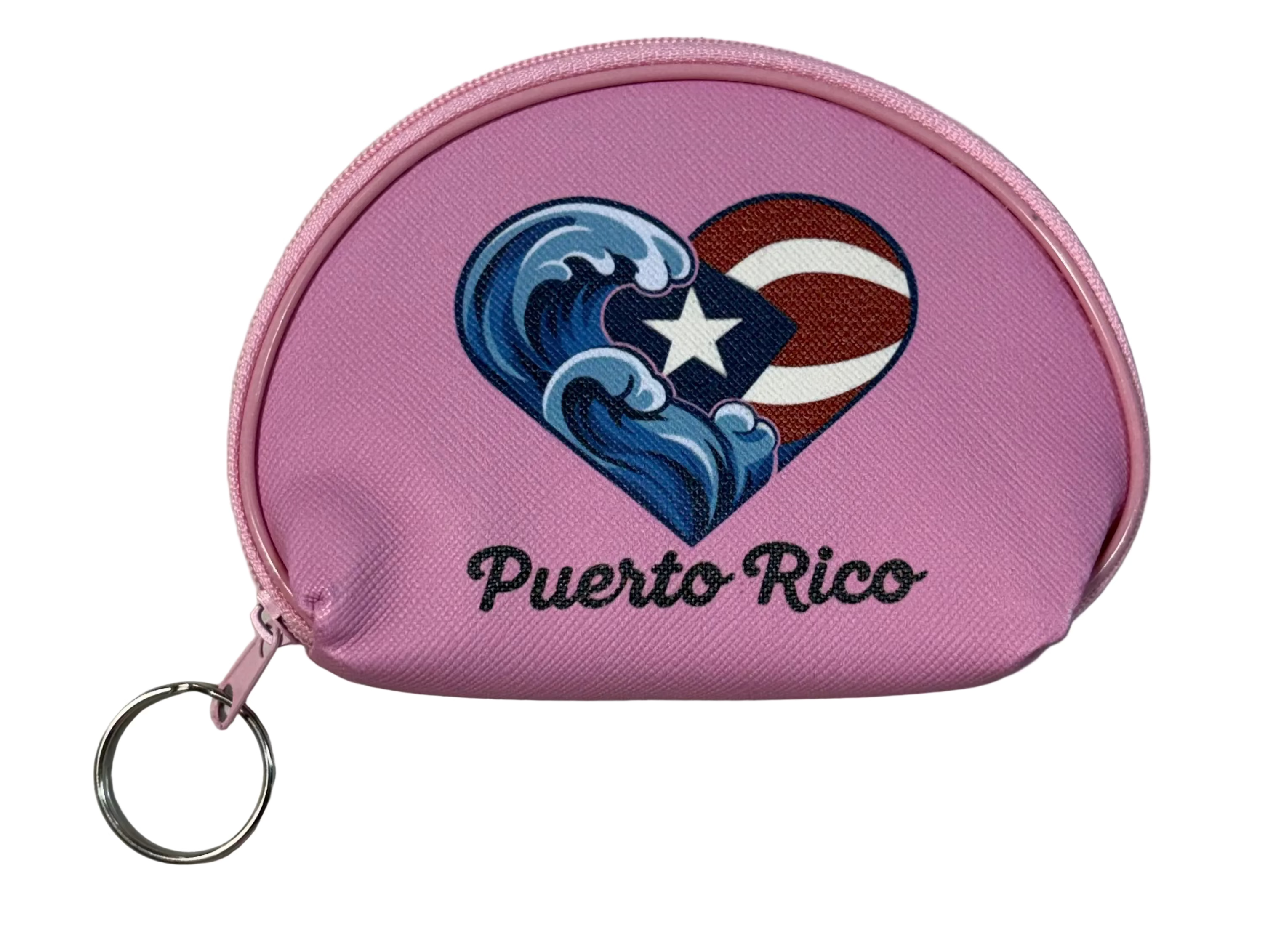 MONEDERO ROSADO SEMICIRCULAR PUERTO RICO / COIN WALLET
