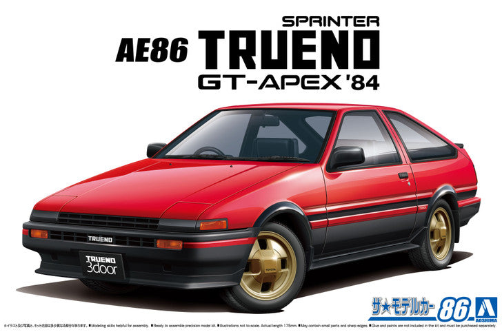 1/24 TOYOTA SPRINTER TRUENO AE86 GT-APEX ‘84 PLASTIC MODEL KIT