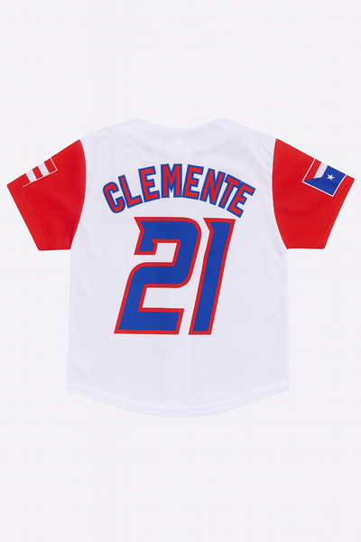 PUERTO RICO BASEBALL WHITE JERSEY ADULTS - JERSEY DE PUERTO RICO BLANCO